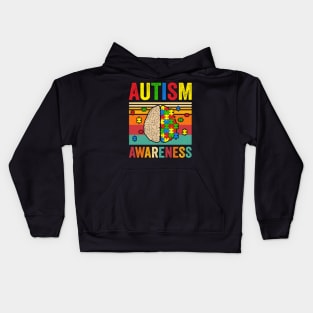 Autism Awareness Neurodiversity Brain Kids Hoodie